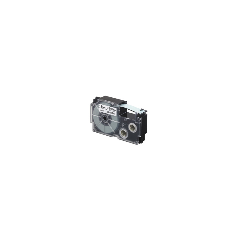Nastro Casio 12mm X 8mt Nero su Trasparente