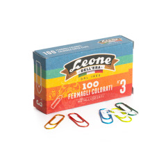 Scatola 100 Fermagli Colorati e Metallizzati - Colori Assortiti