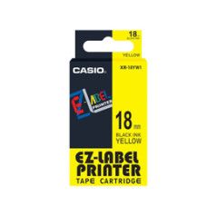 Nastro Casio 18mm X 8mt Nero su Giallo