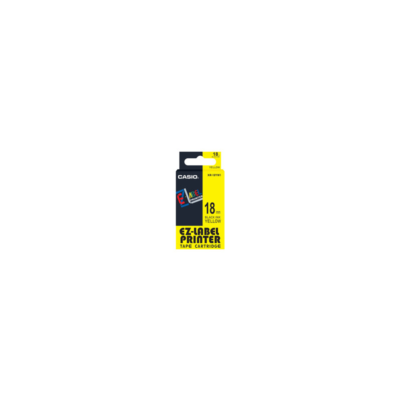 Nastro Casio 18mm X 8mt Nero su Giallo