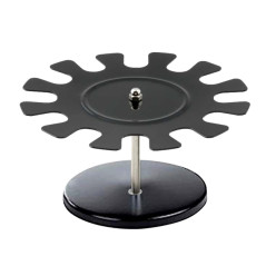 Portatimbri circolare - 12 posti - nero - metallo