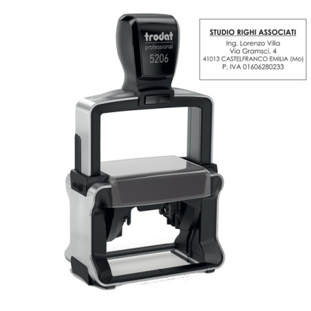 Timbro Professional 5206 - personalizzabile - 56 x 33 mm - 8 righe - autoinchiostrante