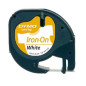 Nastro Dymo per Etichettatrice Letratag - 12mmx2m - Bianco IRON ON