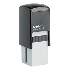 Timbro quadrato 4922 - personalizzabile - 20 x 20 mm - 5 righe - autoinchiostrante