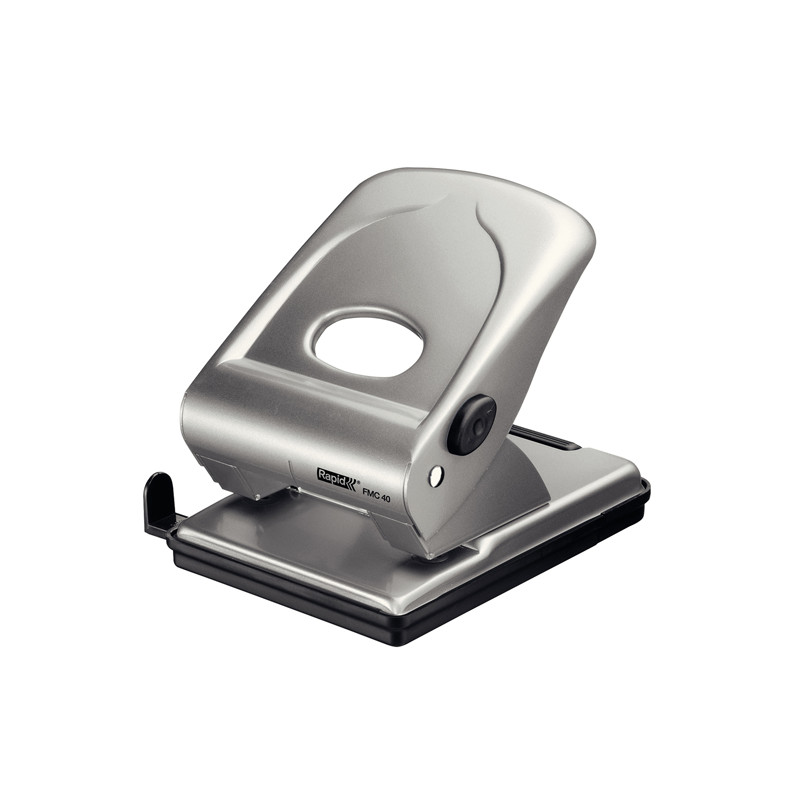 Perforatore FMC40 - max 40 fogli - 2 fori - passo 8 cm - argento