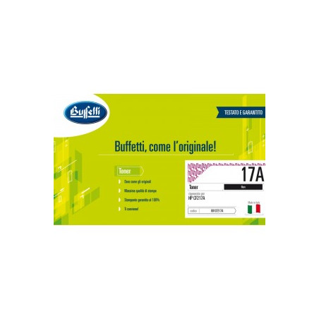 Toner Laser Compatibile HP 17A nero