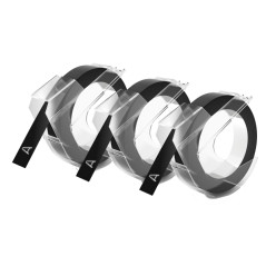 Blister 3 Nastri a Rilievo 9mmx3m Nero Dymo