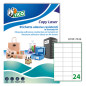 Etichette adesive in Poliestere LP4P bianco - Confezione da 70 fogli A4 - Etichette formato 70x36 (24 et/fg) - laser