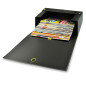 Scatola archivio Big Next - dorso 12 cm - 25 x 35 cm - Nero con Maniglia e Accessori colorati