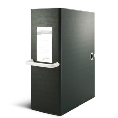 Scatola archivio Big Next - dorso 20 cm - 25 x 35 cm - Colore Nero con Maniglia e Accessori colorati.