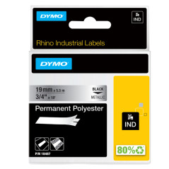 Nastro Industriale Rhino - 19 mm x 5,5 mt - poliestere - permanente