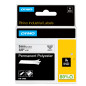 Nastro Rhino 18482 - 9 mm x 5,5 mt - poliestere - permanente - nero/bianco