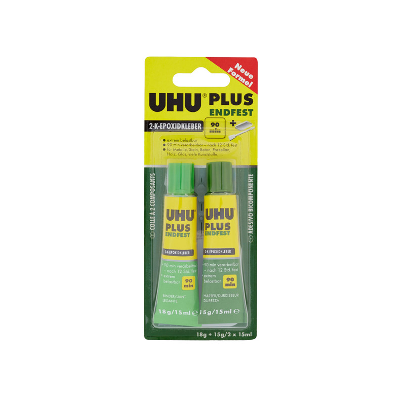 Colla Bicomponente Plus 90 Min - 30ml (2x15ml) - Trasparente