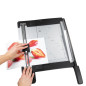 Taglierina Homeoffice 2in1 - lama rotante + ghigliottina - A4 - grigio/nero