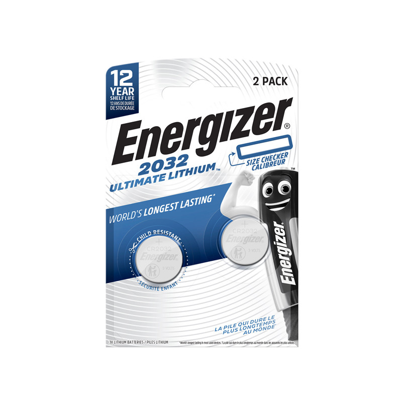 Blister 2 Micropila CR2032 - 3V - a pastiglia - Ultimate Lithium