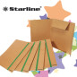 Cartella 3 lembi con elastico piatto - 25 x 35 cm - dorso variabile - cartoncino - avana