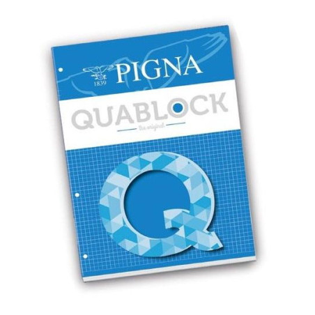 Blocchi collati Quablock - 50 fogli - A4 - 4 fori - 80 g