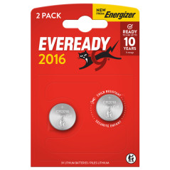 blister 2 pezzi Micropila Eveready Lithium CR2016 - 3V - a pastiglia - litio