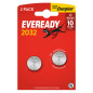 Blister 2 Micropile Eveready Lithium CR2032 - 3v - a Pastiglia - Litio