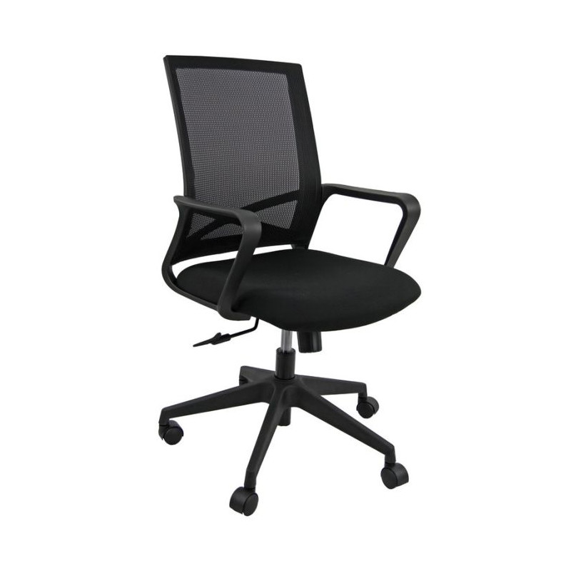 Sedia Direzionale SMART- Con Braccioli Struttura e Rivestimento colore Nero