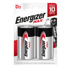 Blister 2 pile torcia D - LR20 - Energizer Max