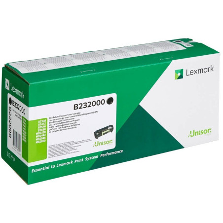 Toner Nero Lexmark Return Program B232000 - Capacità 3.000 Pagine