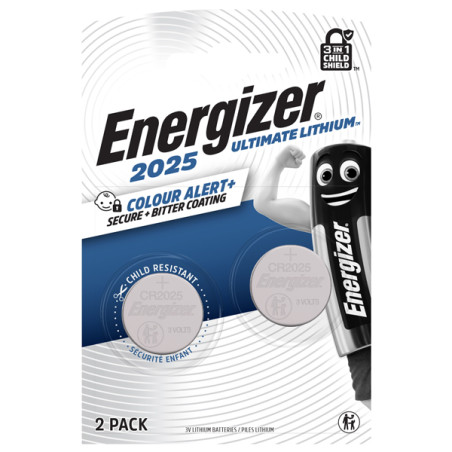 Blister 2 Micropila CR2025 - 3V - a pastiglia - Ultimate Lithium
