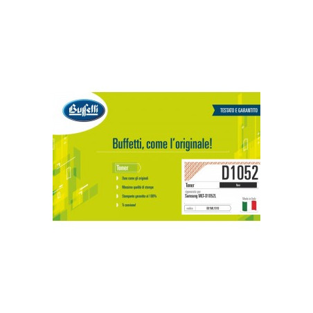 Toner Laser Compatibile Rigenerato Samsung D-1052 Nero 2500pg