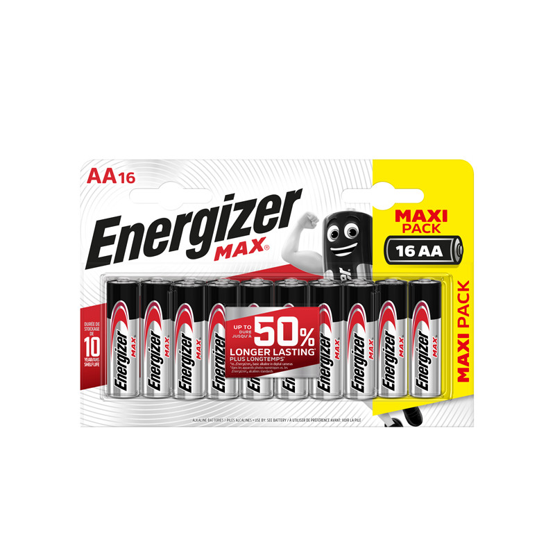 Blister 16 pile stilo AA - Energizer Max
