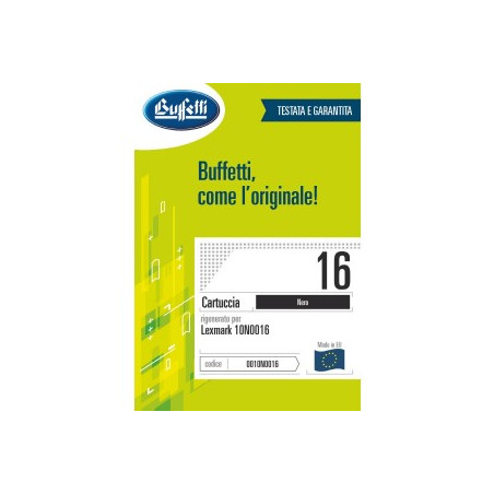 Lexmark Cartuccia ink jet - Compatibile Rigenerato 10N0016 - Nero - 410 pag
