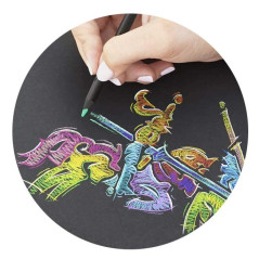 Carta e cartoncini Michelangelo Color A4 - risma da 100 fogli 90g - colori forti - nero
