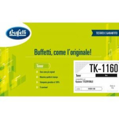 Toner Laser Compatibile Kyocera/Mita TK-1160 Nero Comp 1T02RY0NL0 - 7200pg