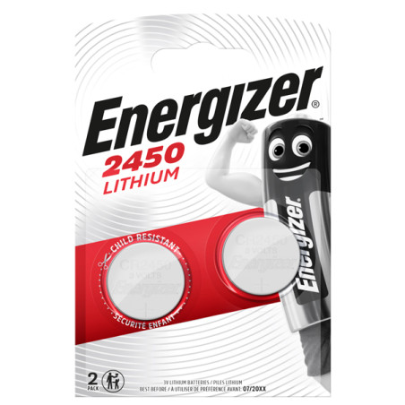 Blister 2 pile CR2450 Lithium - 3V - a pastiglia
