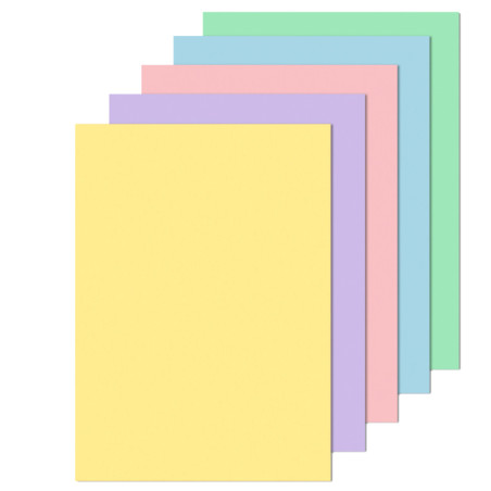 Carta RISMACQUA Formato A3 - 90 gr - Confezione da 300 Fogli - mix 5 colori