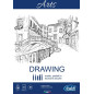 Blocco Drawing linea ARTS - collato - Formato 21x29,7 cm - ruvido naturale - 30 fogli da 140 g