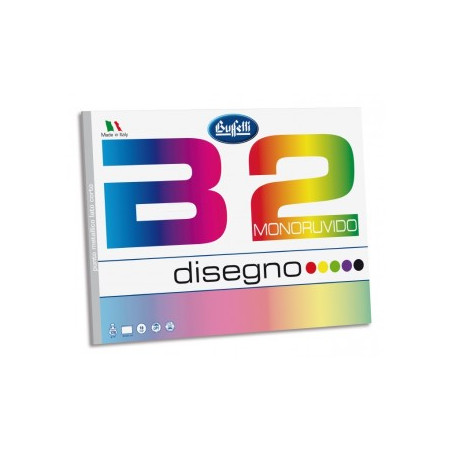 Album da disegno B2 Colore - punto metallico - 24x33 cm - monoruvido - 10 fogli - 128 g - colori assortiti