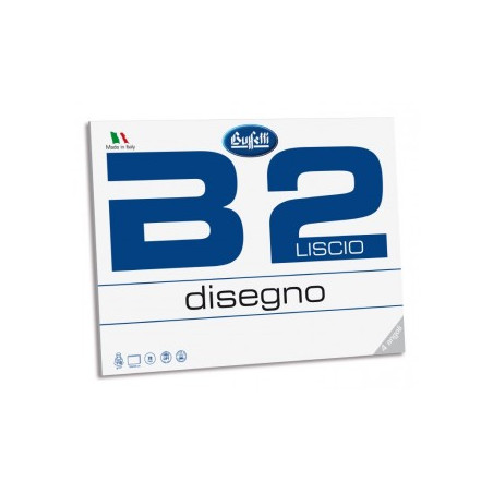 Blocco Disegno B2 Riquadrato 33x48 cm 110 G - collato Lato Lungo