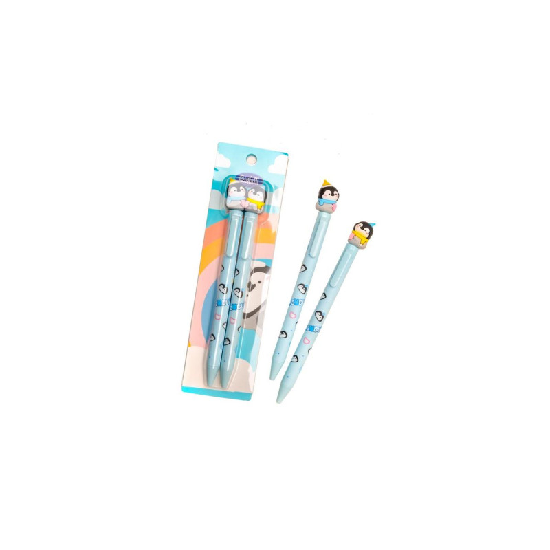 Sharing Pen PenguinBuddies - Set 2 penne a sfera -blu