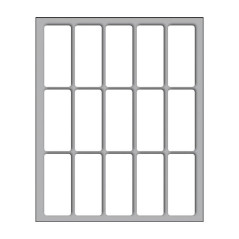 Etic.10fg F.to 46x20 N.150 N. 15 Etich X Foglio