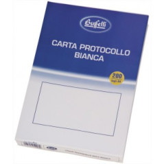Carta Protrocollo Bianco Risma Da 200 Fogli