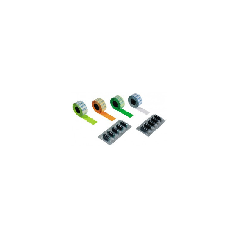 Rotolo da 750 Etichette formato 26x16mm per prezzatrice manuale - Adesivo Permanente - Bianco