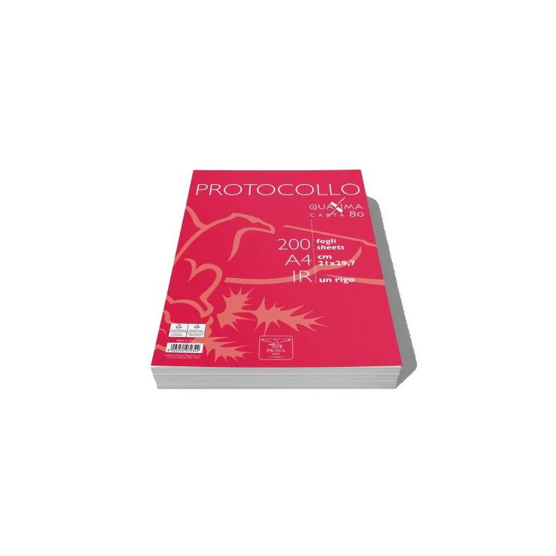 Confezione 200 Fogli Protocollo Quaxima - 80 gr