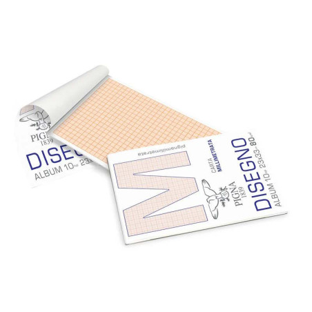 Blocco carta millimetrata - 10 Fogli da 80 gr. - Formato 23X33 cm