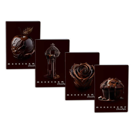 Maxiquaderno Monocromo Chocolate - 38 Fogli da 100 Gr - 4 Soggetti