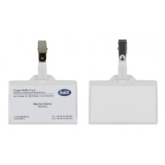 Portabadge con clip in metallo 50 Pz - 5,5x9 Cm