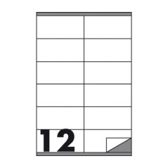 Etichette adesive in scatole da 500 fogli formato A4 -105x 48 mm - 6000 etichette