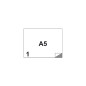 Etichette multifunzione - conf. 100 fogli A5 - f.to 210x148,5 mm - angoli vivi senza margine - n. etichette per foglio 1