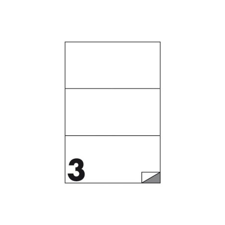 Etichette multifunzione - conf. 100 fogli - f.to 210x99 mm - angoli senza margine - n. etichette per foglio 3