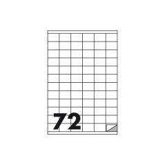 Etichette multifunzione - conf. 100 fogli - f.to 35x23,5 mm - angoli vivi con margine - n. etichette per foglio 72