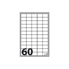 Etichette multifunzione - conf. 100 fogli - f.to 37,5x23,5 mm - angoli arrotondati con margine - etichette per foglio 60